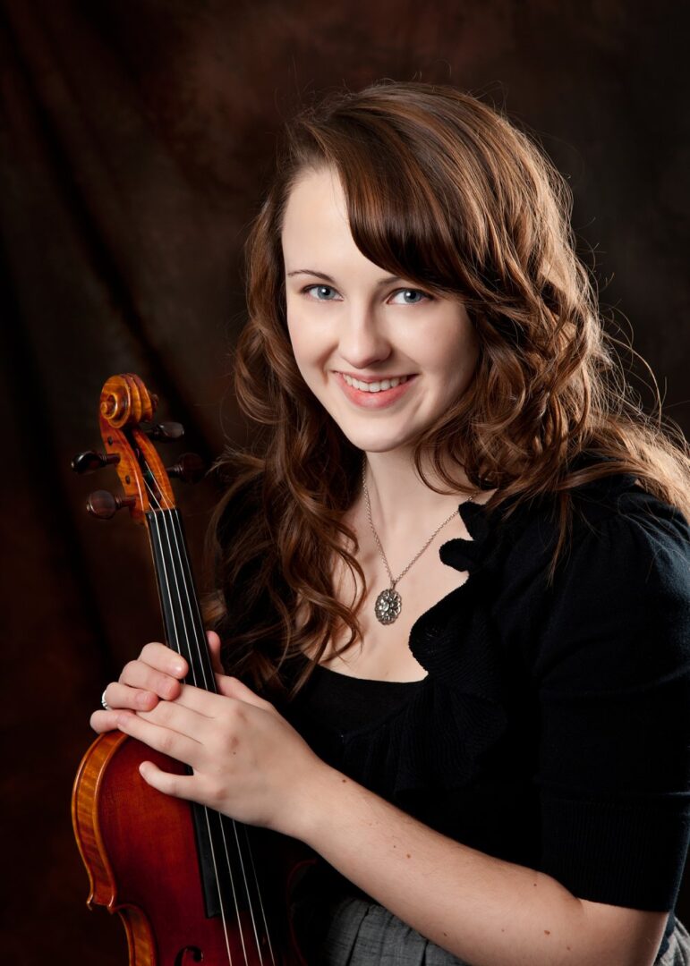 High School Girl With Violin