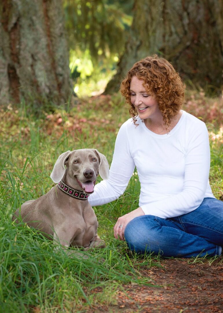 Outdoor Portrait of woman and her Dog